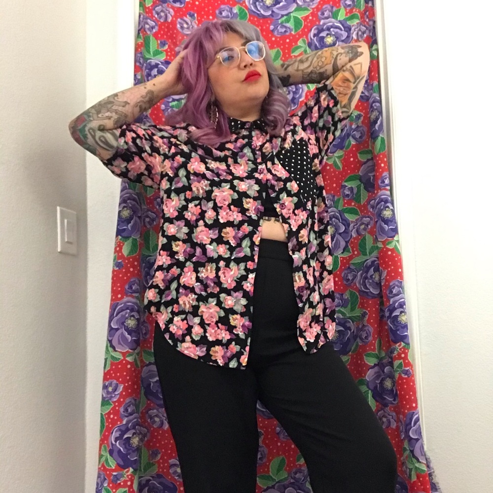 Vintage floral blouse